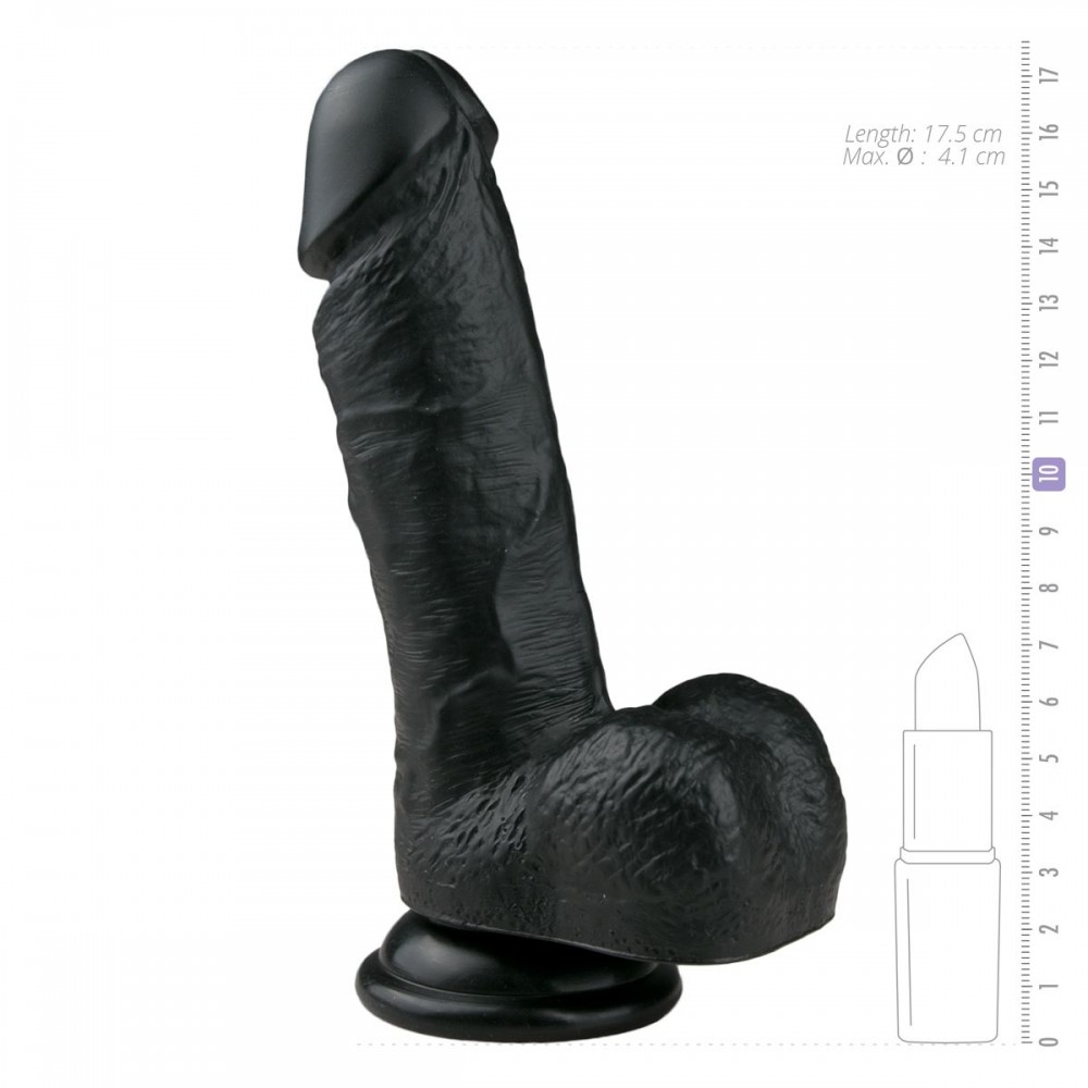 Фалоімітатор EasyToys Realistic Dildo - 17,5 см чорний