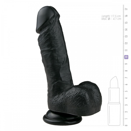 Фалоімітатор EasyToys Realistic Dildo-17,5 см чорний