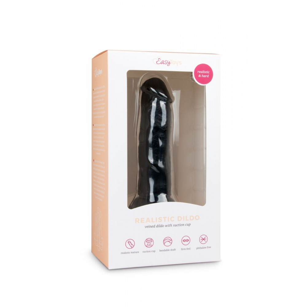 Фалоімітатор EasyToys Realistic Dildo - 15.5 см чорний