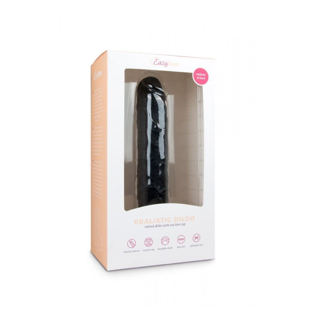 Фалоімітатор EasyToys Realistic Dildo - 28,5cm ЧОРНИЙ