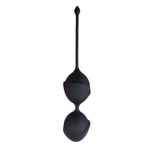 Вагінальні кульки Easytoys, силіконові, чорні, 19.5 х 3.8 см