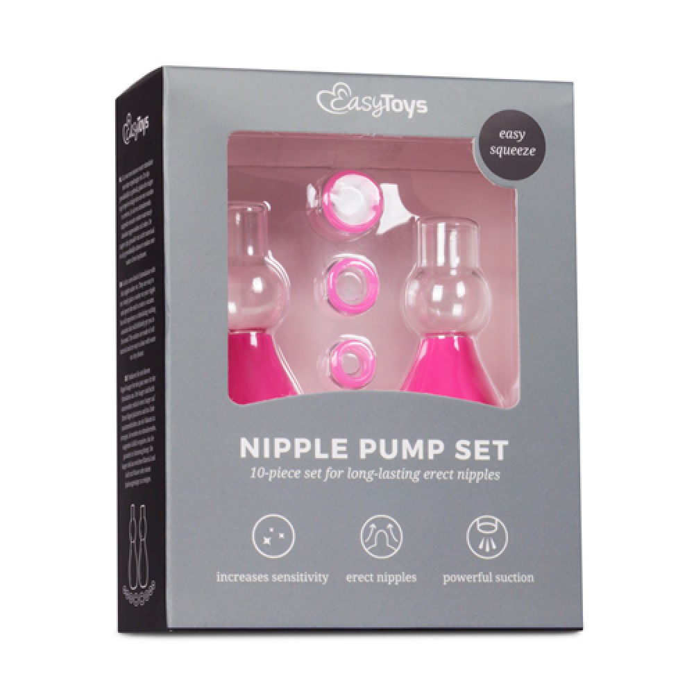 Вакуумні затискачі для сосків EasyToys Pink