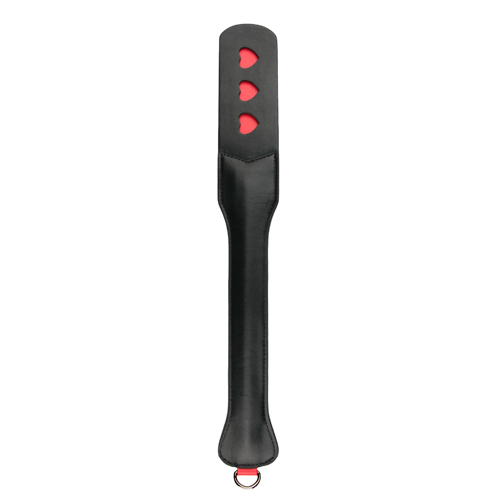 Падл із серцем Long Leather Paddle With Heart