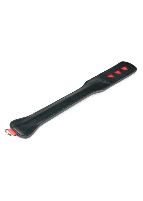 Падл із серцем Long Leather Paddle With Heart