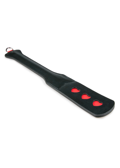Падл із серцем Long Leather Paddle With Heart