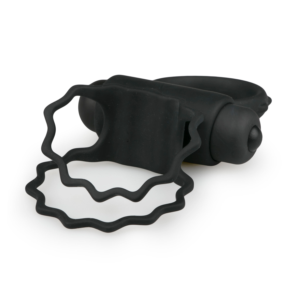 ET355BLK Эрекционное кольцо двойное Duo Cockring с вибро, черное