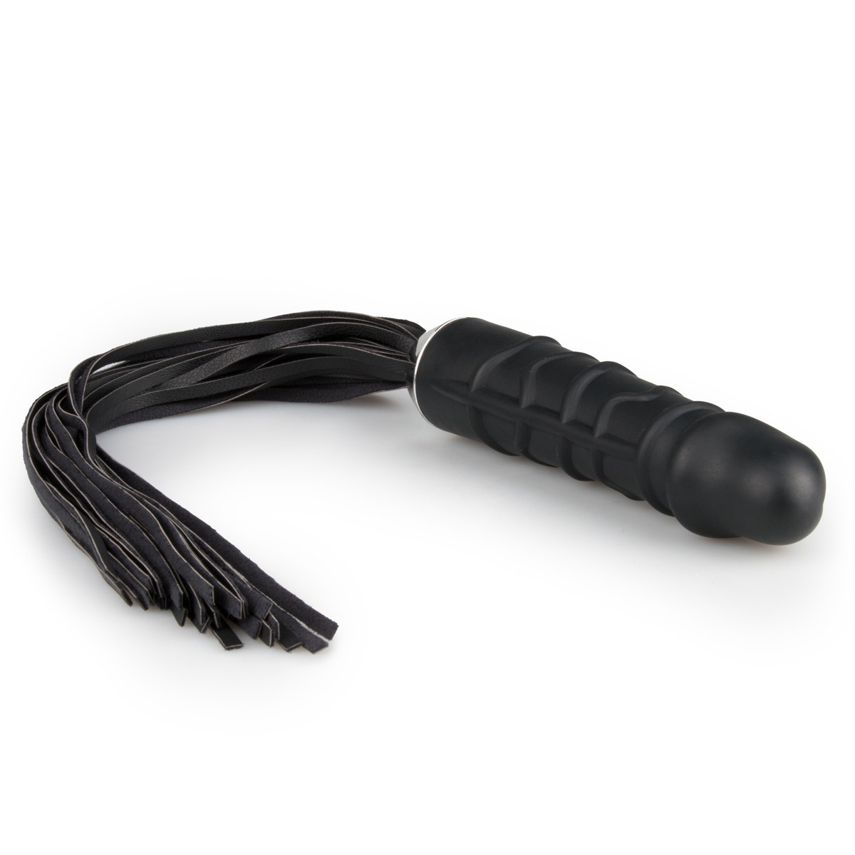 Фалоімітатор реалістичний Easytoys з прикріпленим флогером, чорний Flogger Dildo