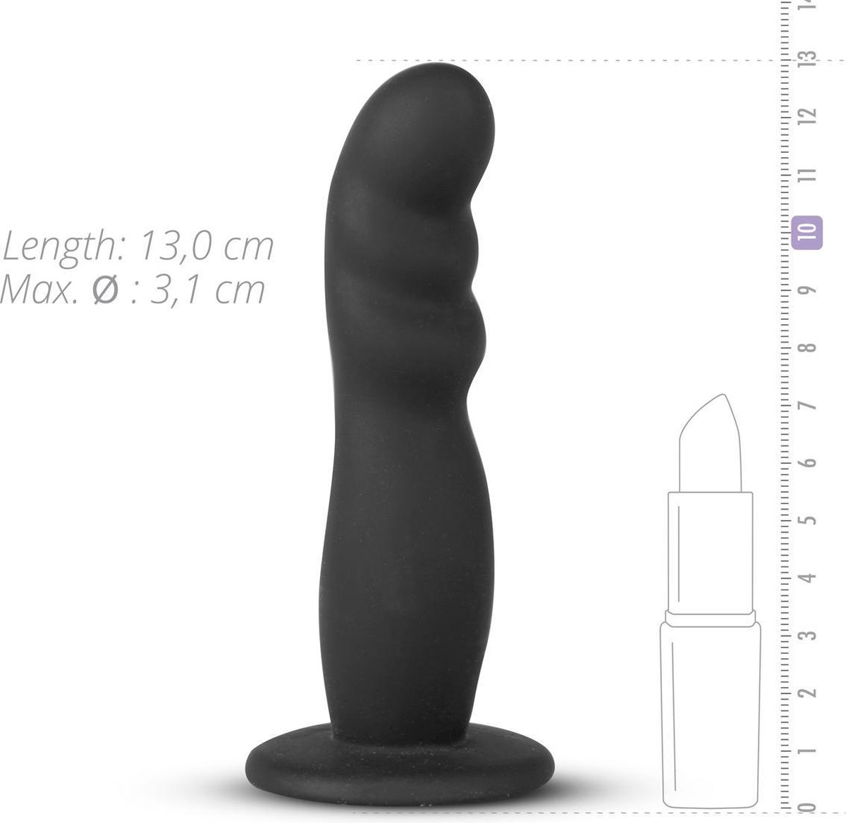 Страпон реалістичний на ременях Easytoys, силіконовий, чорний, 13 х 3.1 см.