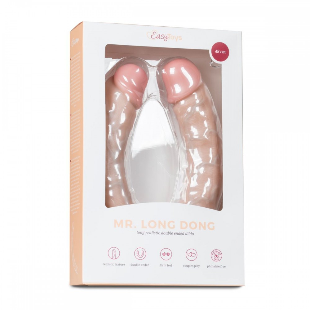 Двосторонній реалістичний фалоімітатор Easy Toys «Mr. Long Dong» 50cm