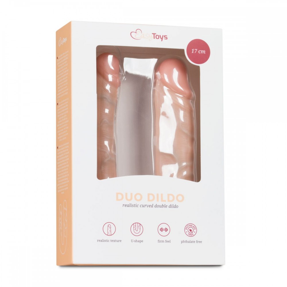Двосторонній реалістичний фалоімітатор EasyToys Duo Dildo 17cm