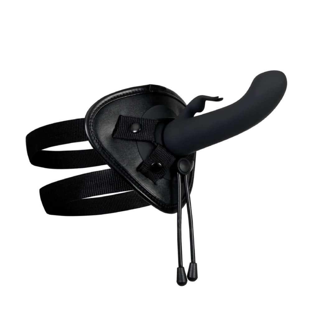 Страпон Evolved Novelties Heavenly Harness з вібрацією, чорний
