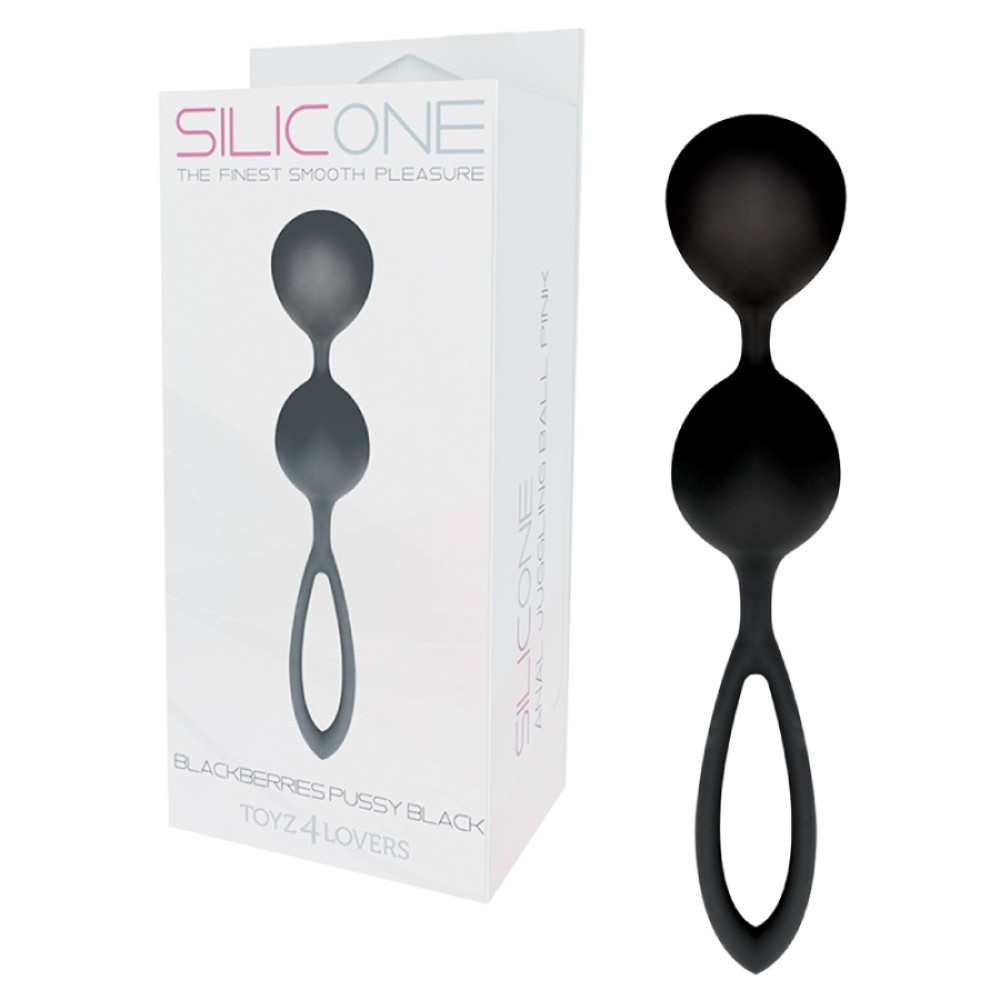 Вагінальні кульки Toyz4Lovers Blackberries Pussy, чорні, 17 × 3 см