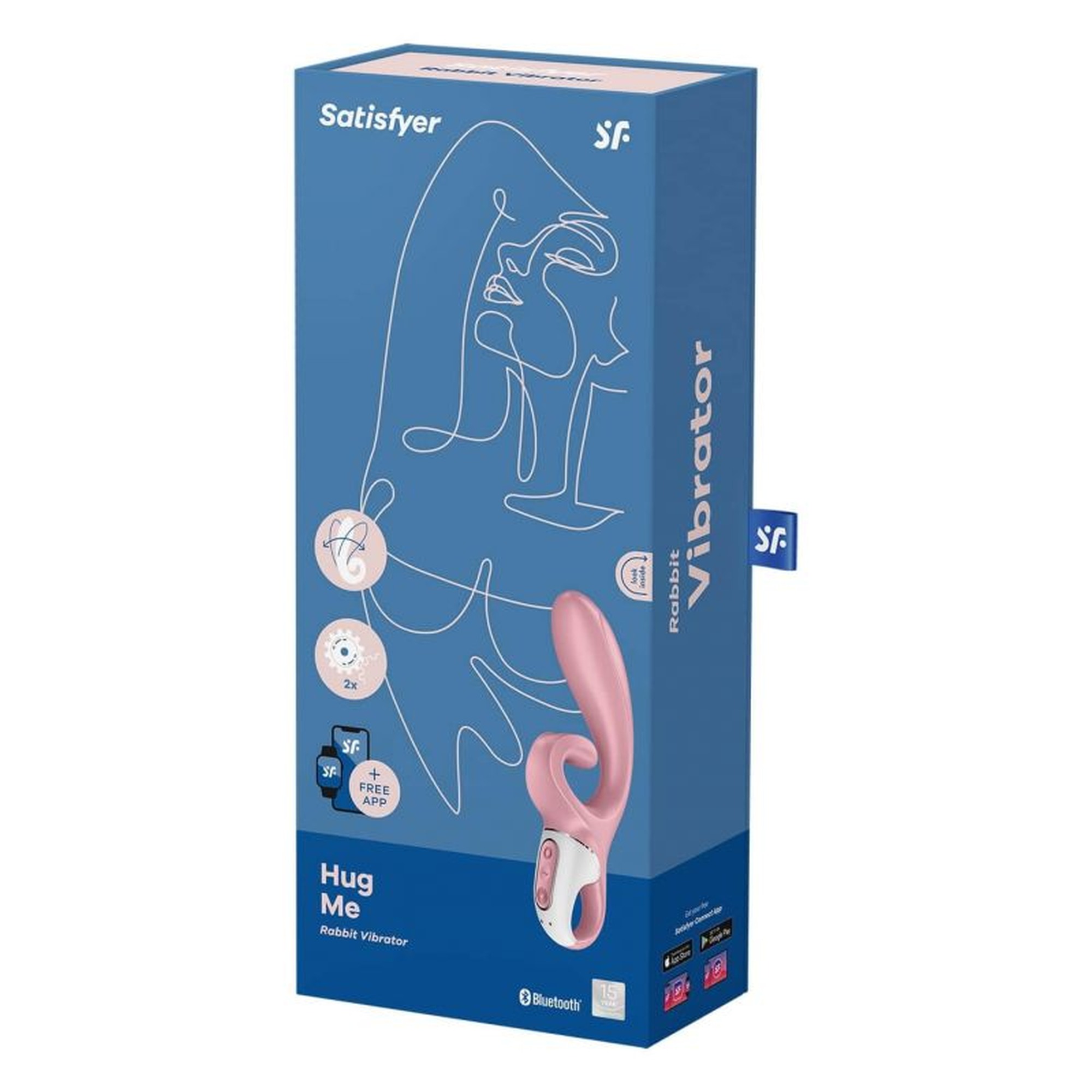 Вібратор-кролик Satisfyer Hug Me з підключенням до програми, рожевий