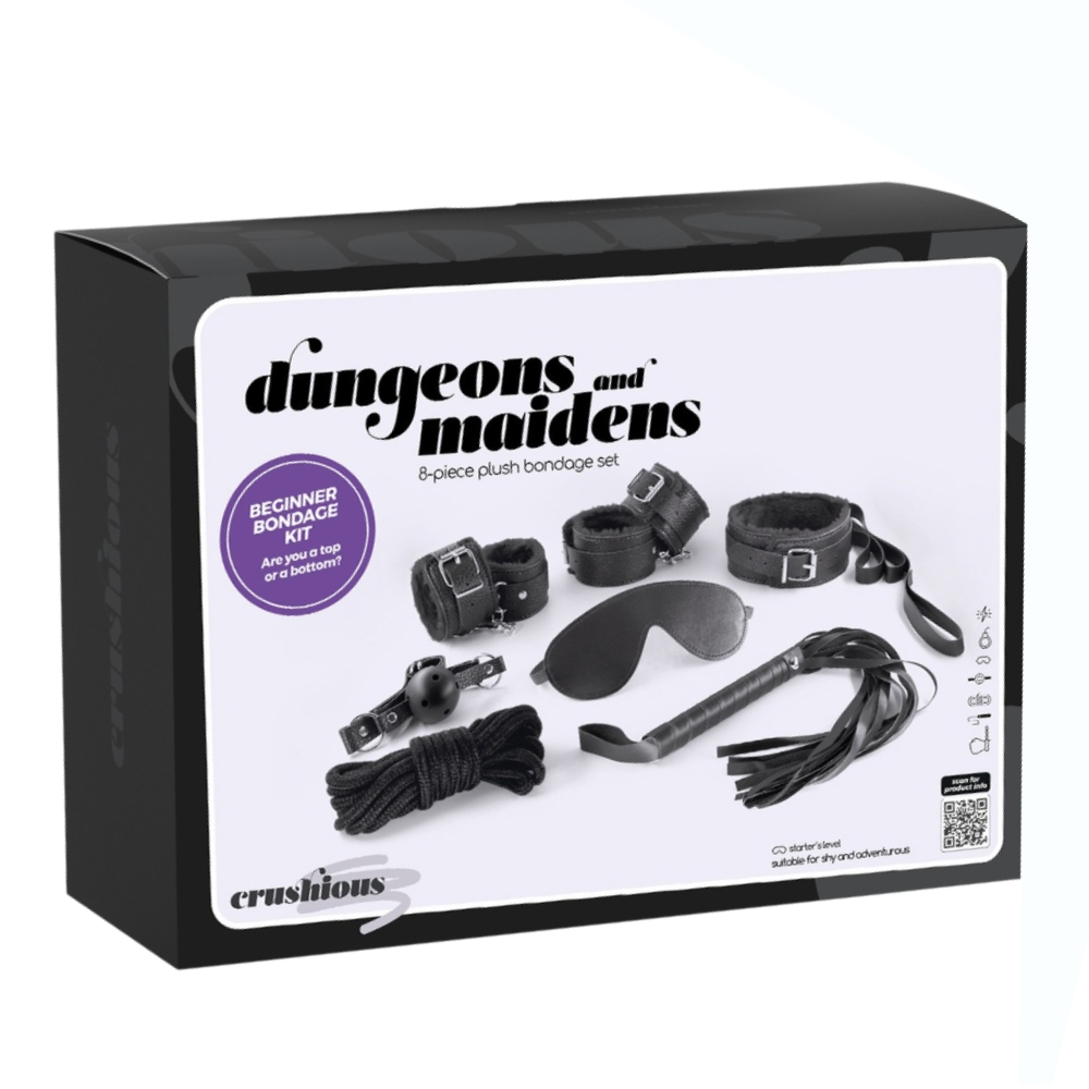 Комплект для БДСМ CRUSHIOUS Dungeons & Maidens чорний, 8 предметів