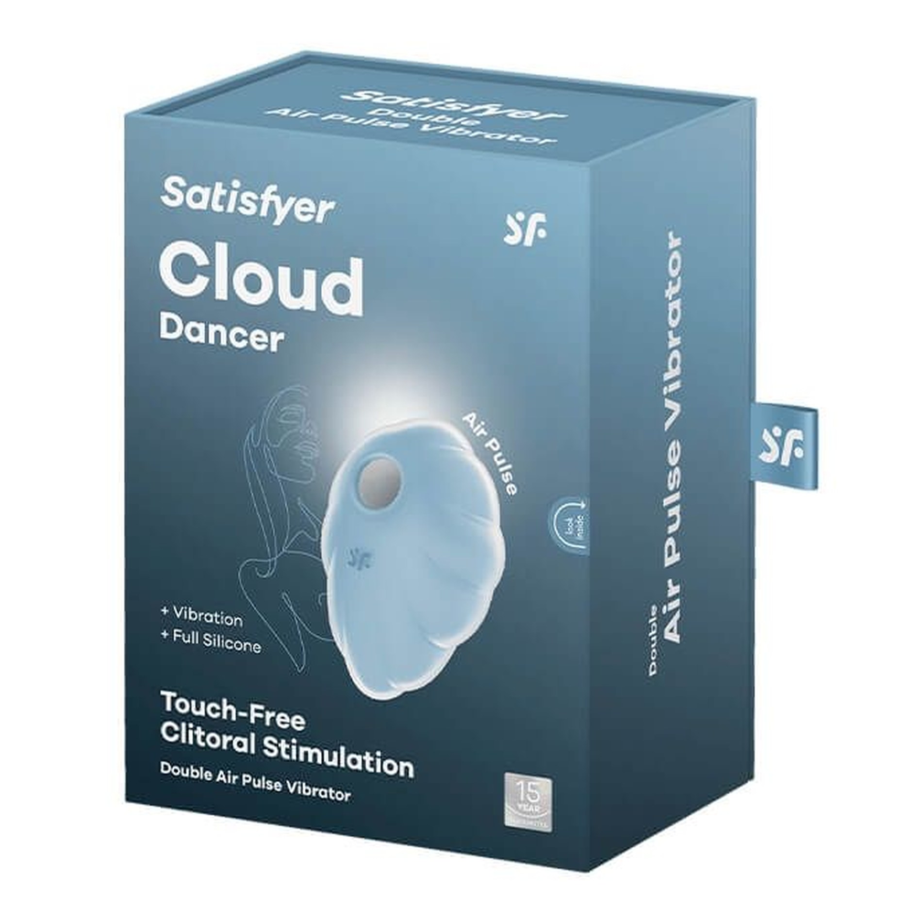 Вибратор Satisfyer Cloud Dancer с вакуумной стимуляцией клитора, голубой