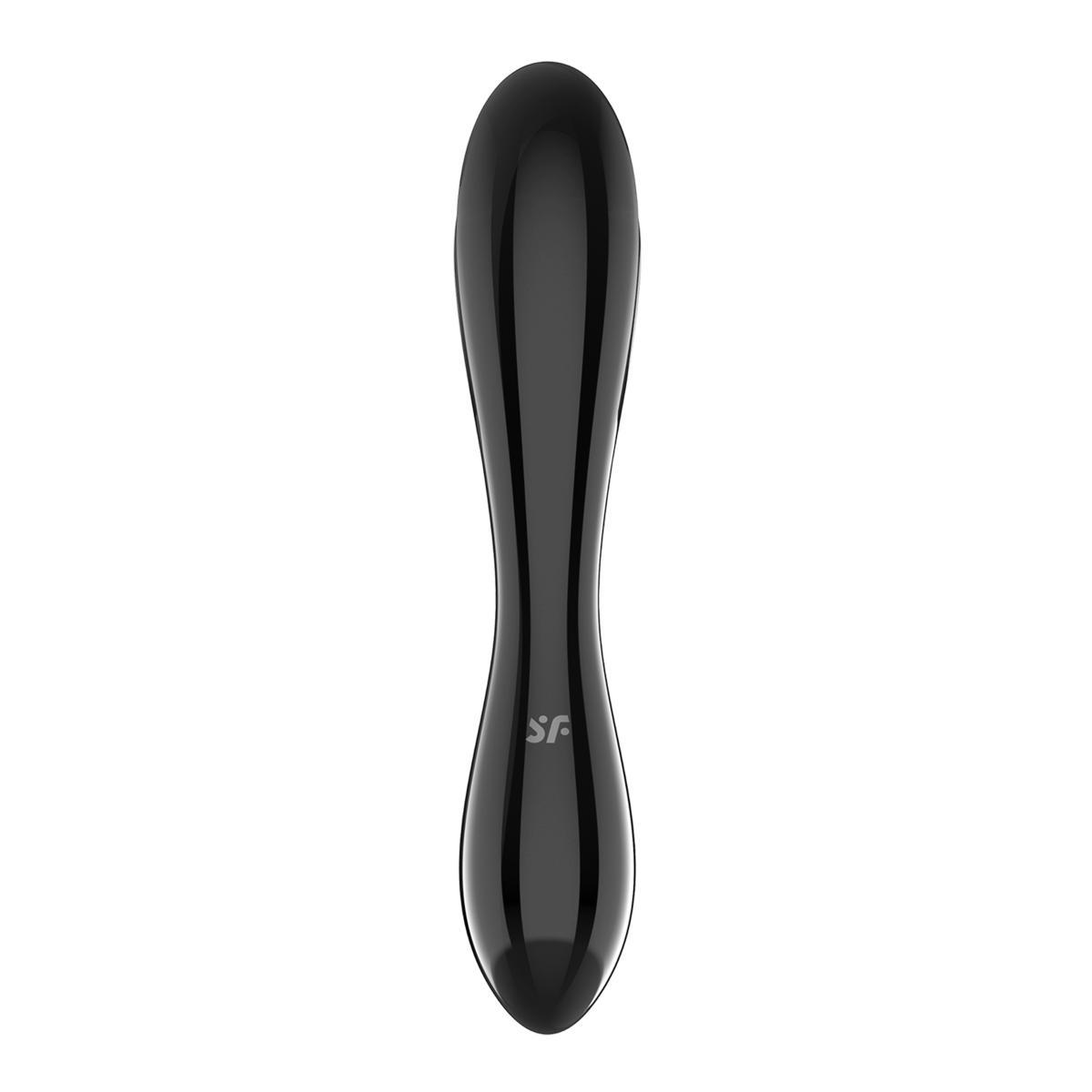 Скляний подвійний фалоімітатор Satisfyer Dazzling Crystal 1 для точки G чорний