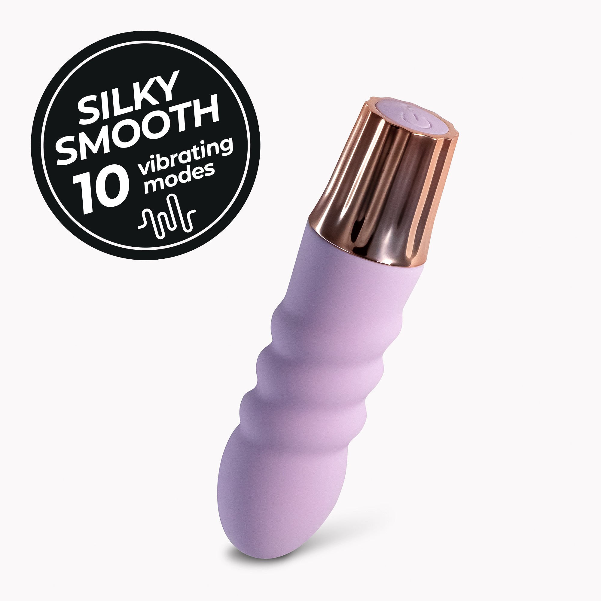 Міні-вібратор CRUSHIOUS Mellow Bubbles, лавандовий, 11 х 2,8 см