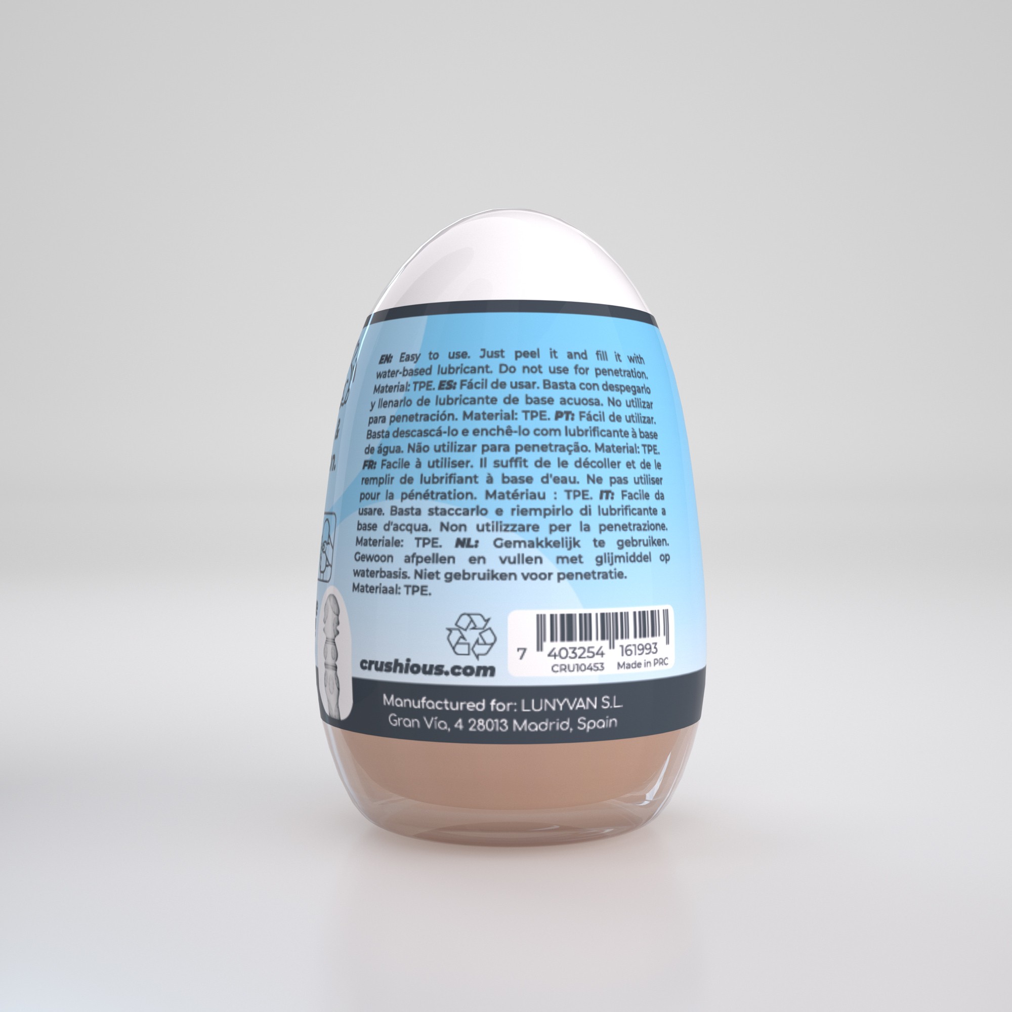 Мастурбатор-яйце, вагіна CRUSHIOUS EZY EGG THE Lover, реалістичний