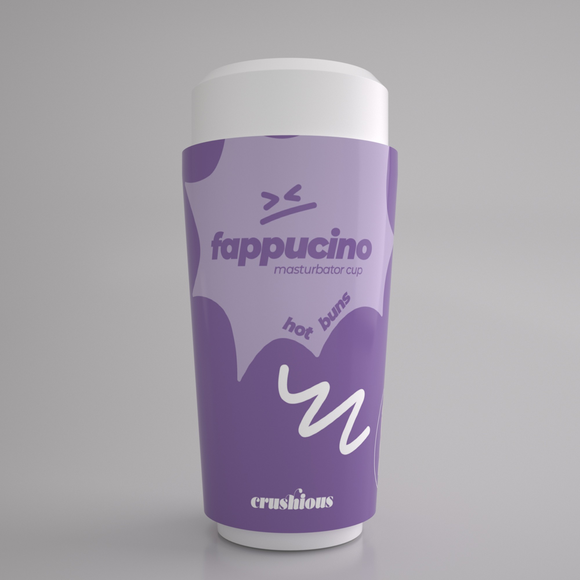 Портативний анальний мастурбатор CRUSHIOUS FAPPUCINO у вигляді стаканчика кави, з кришкою