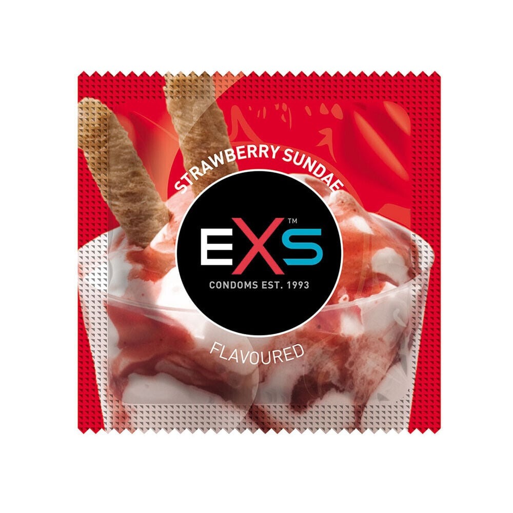 Презервативи EXS Mixed Flavoured зі смаком шоколаду, коли, полуниці та жуйки (ціна за упаковку, 12 шт)