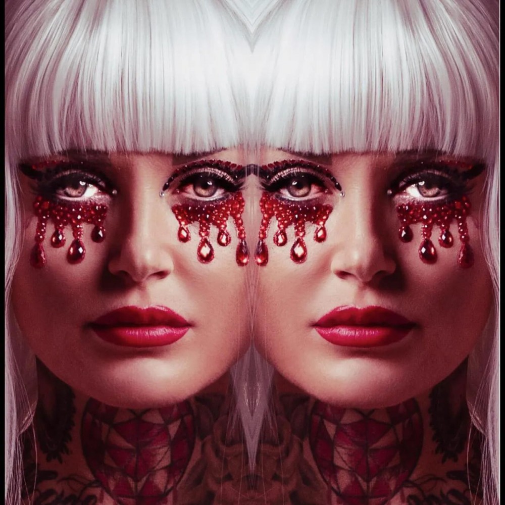 Маска вампіра зі страз Vampire Rhinestone Stick-On Jewels Leg Avenue