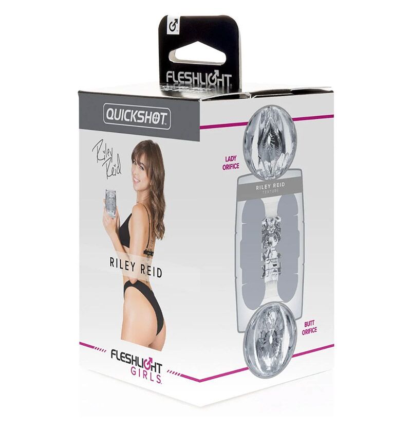 Мастурбатор Fleshlight Quickshot Riley Reid, компактний, зі зліпка вульви та ануса