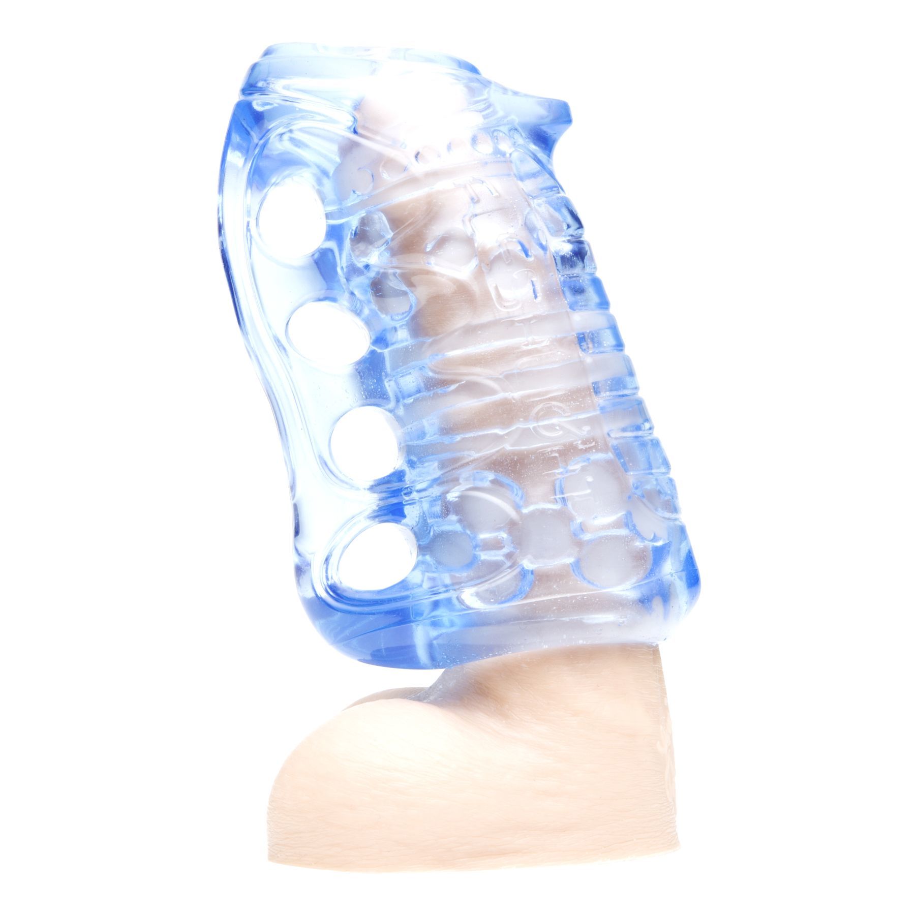 Мастурбатор Fleshlight Fleshskins Grip Blue Ice, надійна фіксація на руці, відмінно для пар та мінета