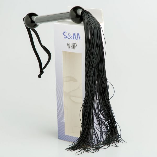 F61405 батіг SILICONE FLOGGER WHIP BLACK
