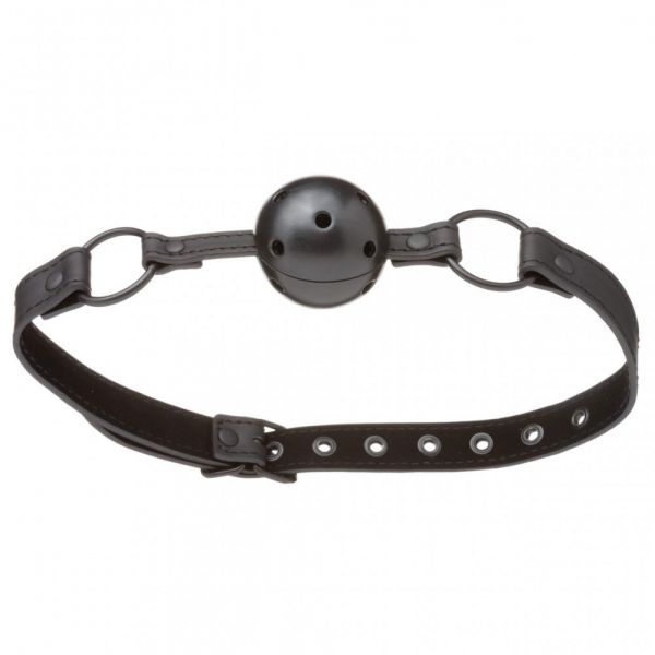 F61406 кляп з екошкіри Loveshop BREATHABLE BALL Gag BLACK