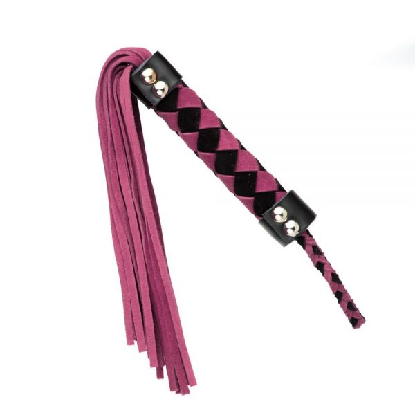F61418 батіг із замші ромб FLOGGER BLACK / PINK