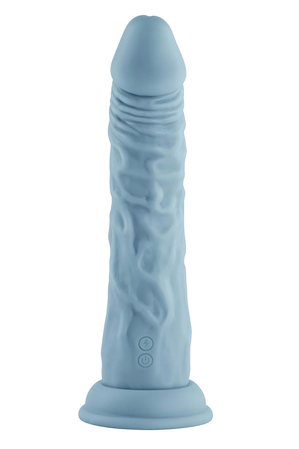 Класичний вібратор на присосці Femme Funn Vortex Turbo Shaft з бездротовим пультом, блакитний
