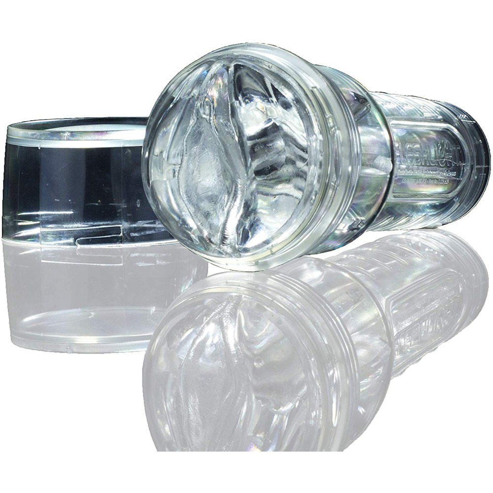 Мастурбатор вагіна у колбі, кібершкіра Fleshlight Ice Lady Crystal, прозорий