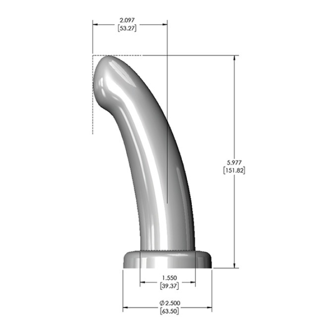Фалоімітатор із вигнутим стрижнем FleshLight HerSpot рожеве золото, Medium