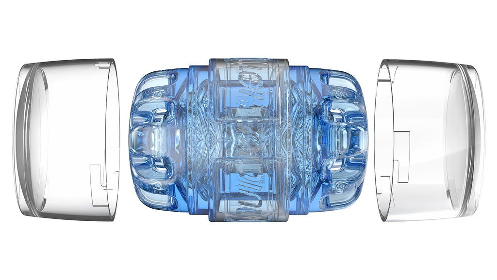 Мастурбатор двосторонній FleshLight Quickshot Turbo, блакитний