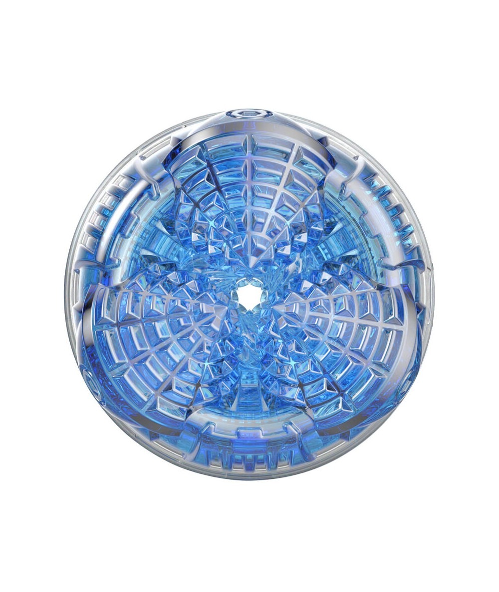 Мастурбатор у колбі з імітацією орального сексу Fleshlight Turbo Core Blue Ice, блакитний