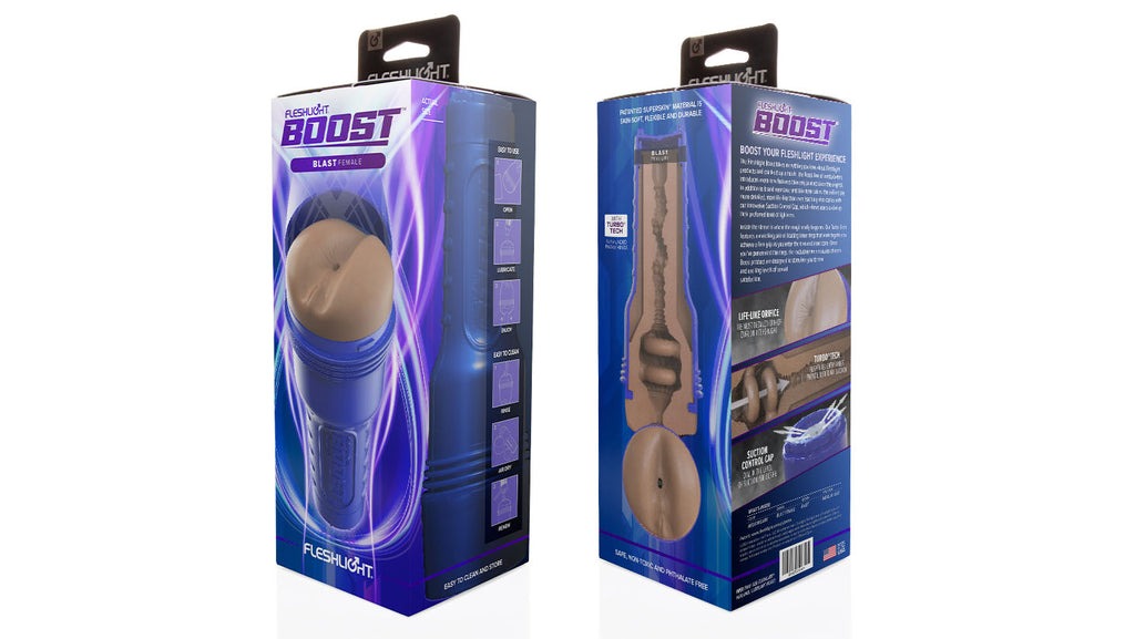 Мастурбатор попа в колбі Fleshlight Boost Blast Female, коричневий