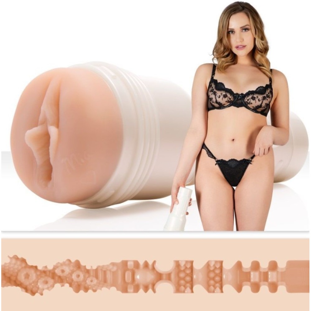 Мастурбатор вагіна з кібершкіри у колбі Fleshlight Girls Mia Malkova Lvl Up, бежевий