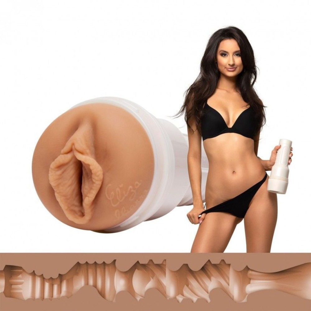Мастурбатор вагіна з кібершкіри у колбі Fleshlight Girls Eliza Ibarra Ethereal, бежевий