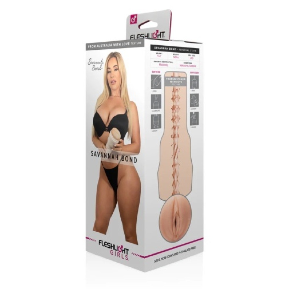 Мастурбатор вагіну в колбі Fleshlight Girls Savannah Bond з кібершкіри