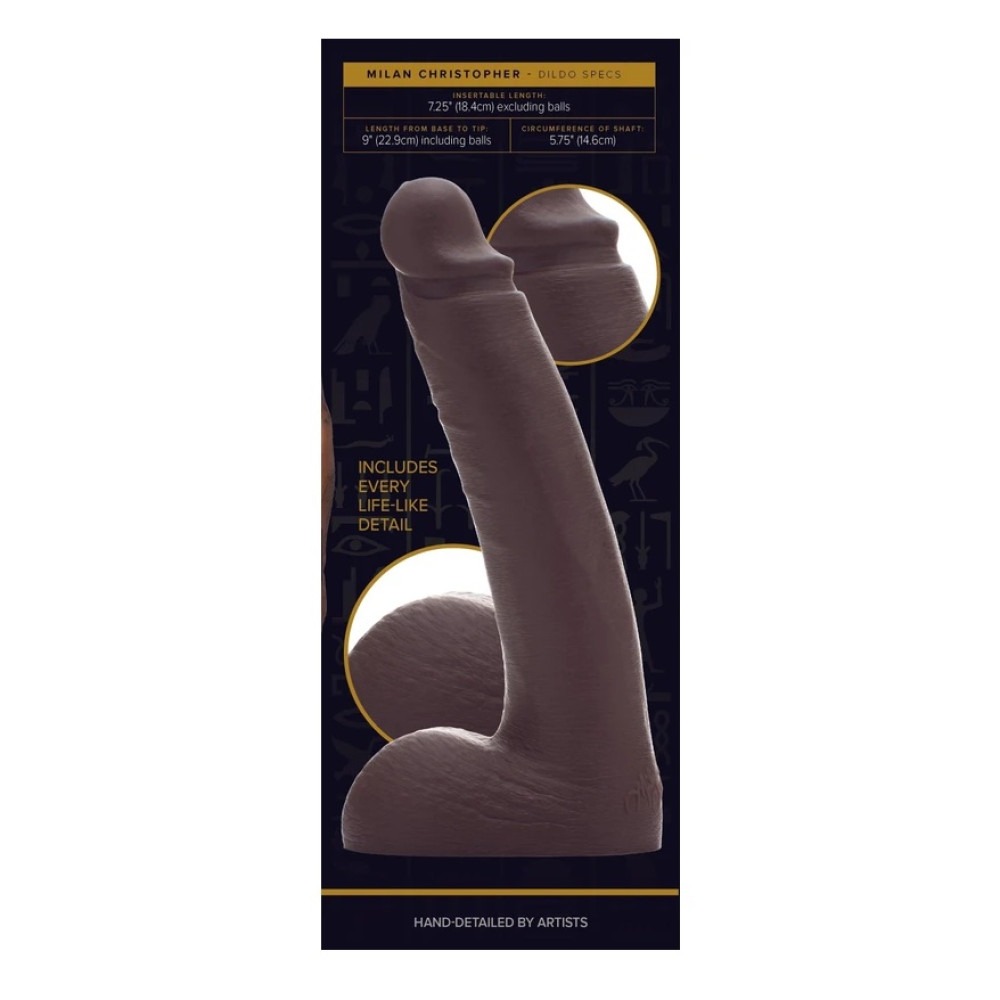 Фалоімітатор реалістичний Fleshlight Fleshjack Boys Milan Christopher, коричневий, 23 см