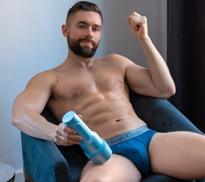 Мастурбатор попа кібершкіра в колбі, Fleshjack Boys Griffin Barrows Cake Signature Butt, тілесний