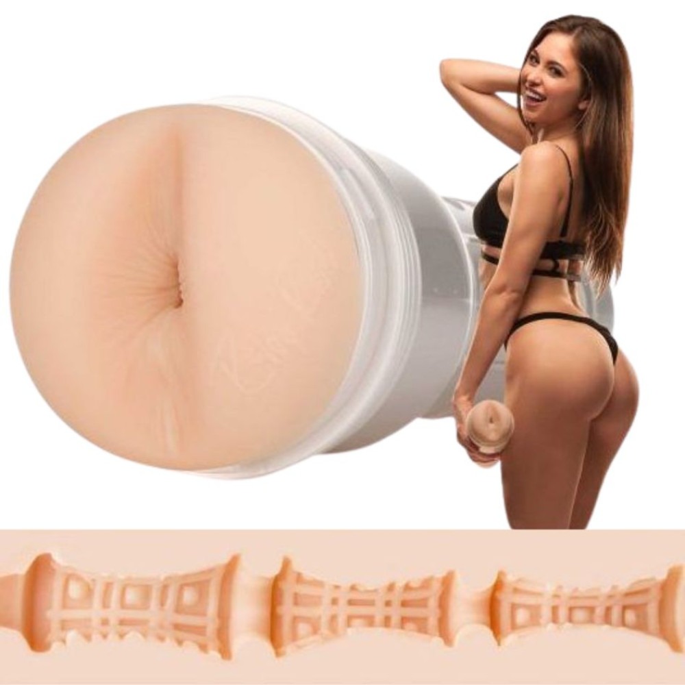 Мастурбатор анус у колбі Fleshlight Girls Riley Reid Euphoria Signature Butt, кібершкіра, тілесний