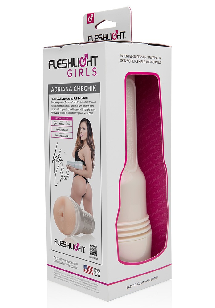 Мастурбатор анус у колбі, кібершкіра Fleshlight Girls Adriana Chechik, тілесний
