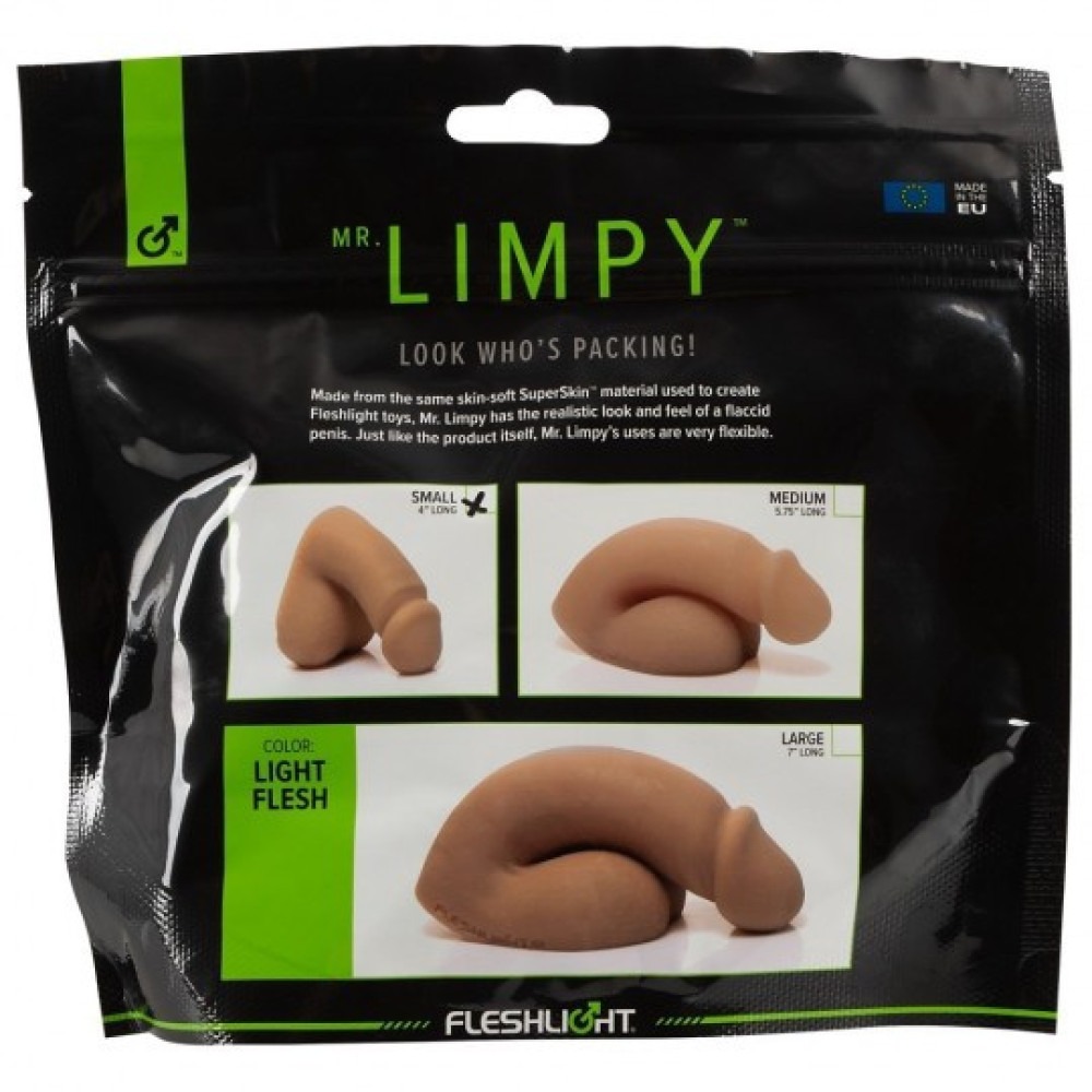 Фалоімітатор імплант реалістичний Mr. Limpy Light Flesh Small (RP), бежевий, 9 см х 3.5 см