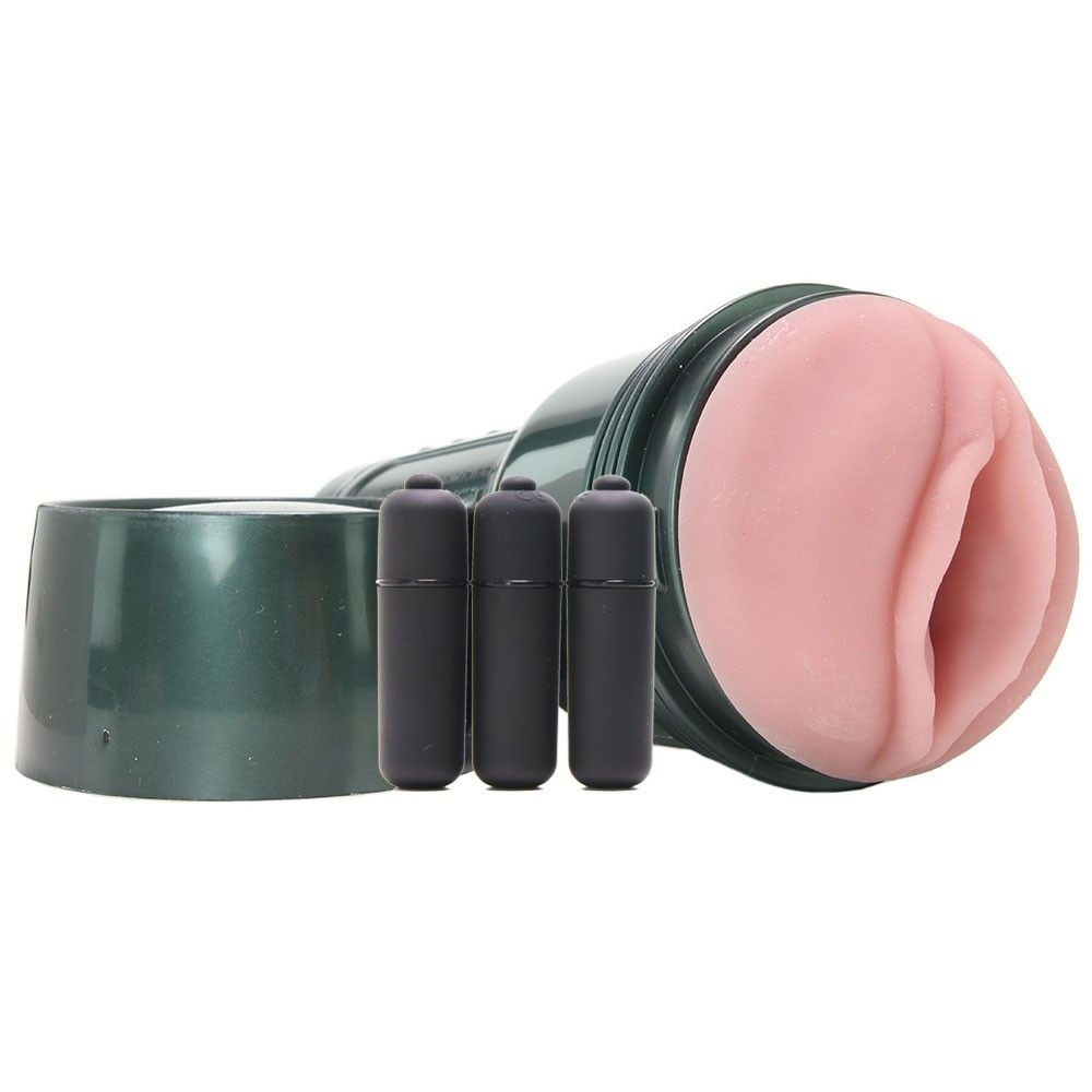 Мастурбатор в колбе с 3-мя вибропулями Fleshlight Vibro Pink Lady Touch