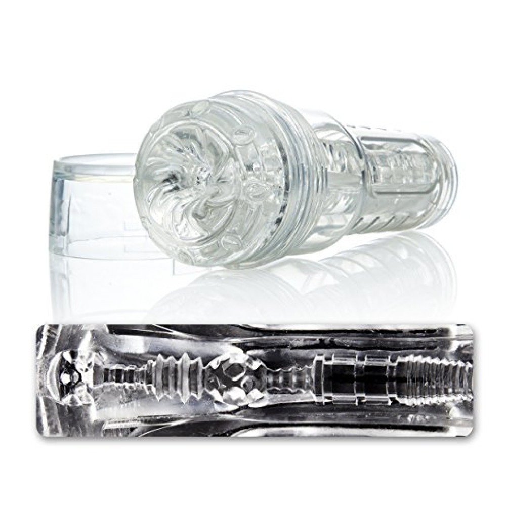 Мастурбатор у колбі з внутрішнім рельєфом Fleshlight GO Torque Ice, прозорий