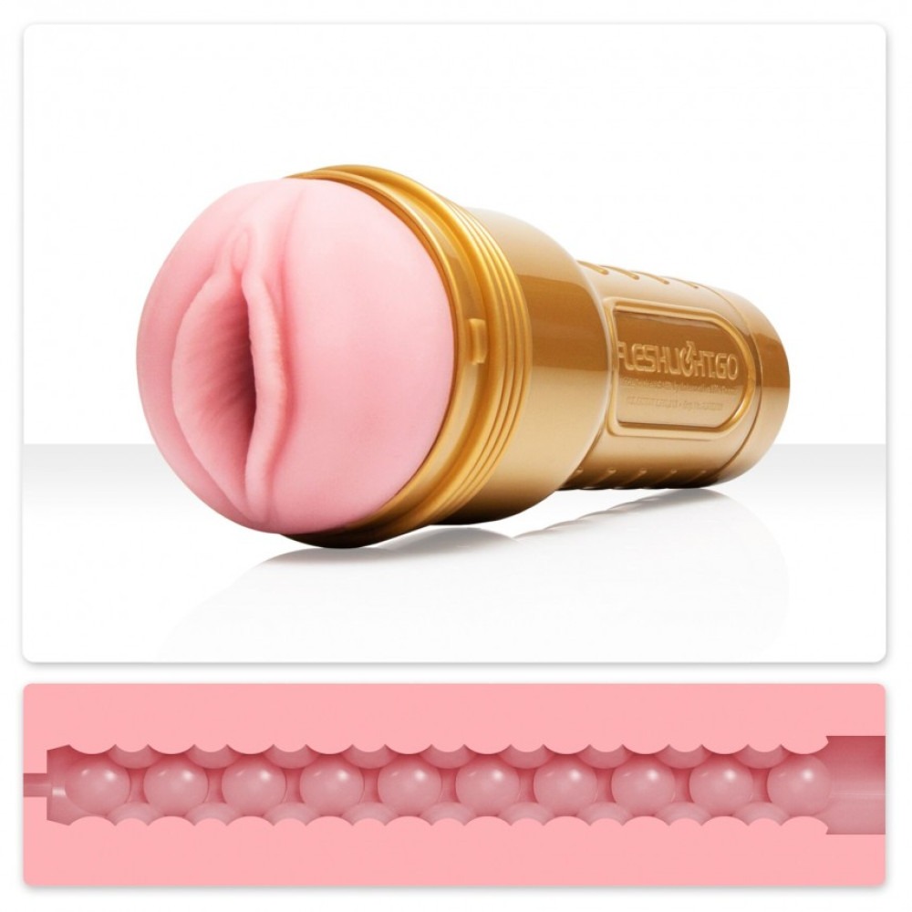 Мастурбатор вагіна у колбі, кібершкіра Fleshlight Go Pink Lady STU, бежевий