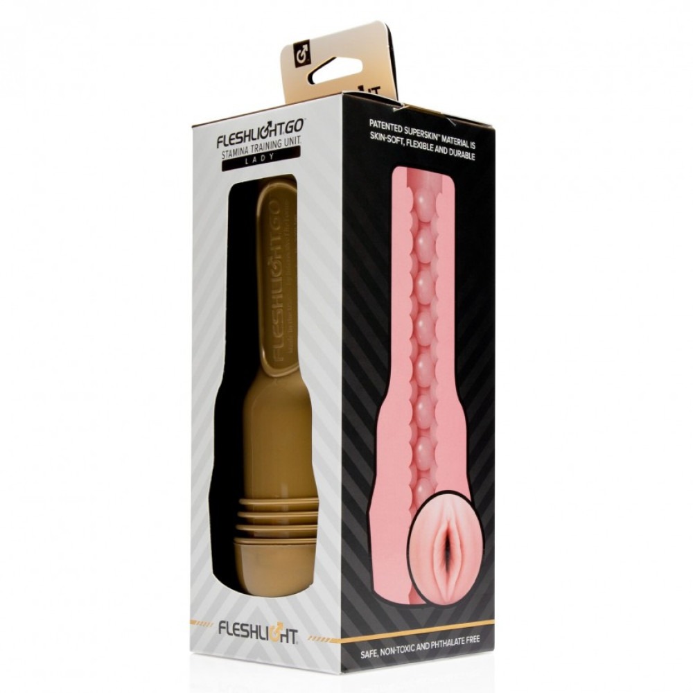 Мастурбатор вагіна у колбі, кібершкіра Fleshlight Go Pink Lady STU, бежевий