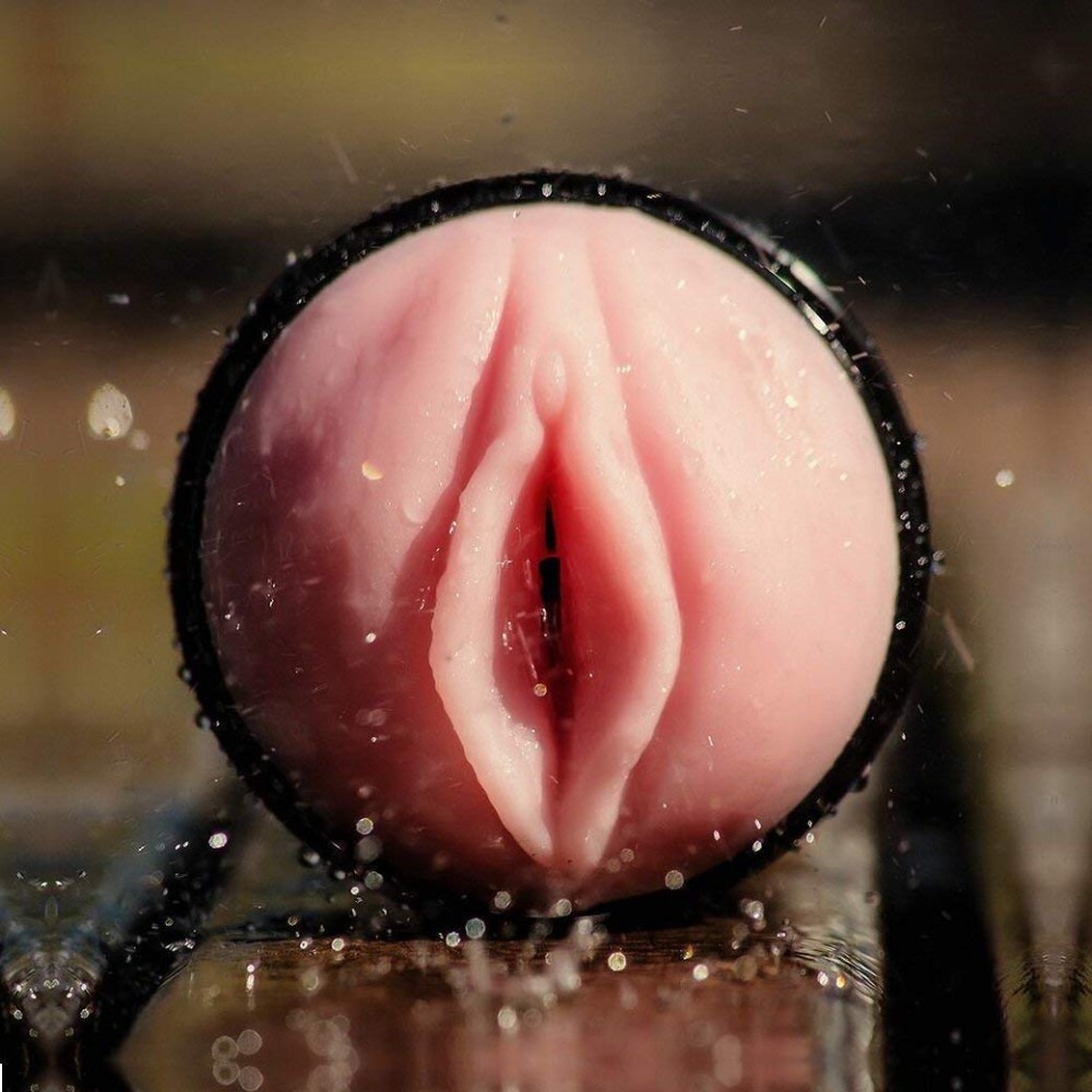 Мастурбатор у колбі Fleshlight Pink Lady Vortex, кібершкіра, тілесний