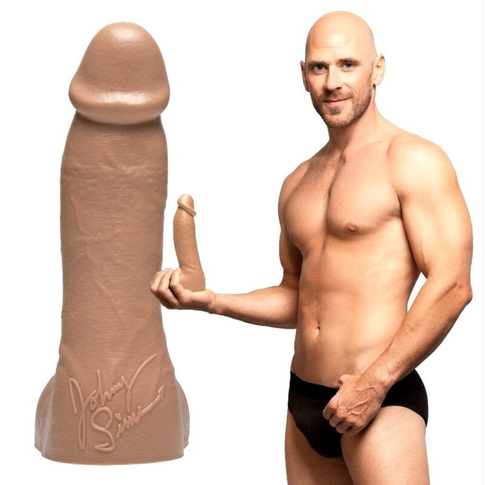 Фалоімітатор з мошонкою, реалістичний Fleshjack Guys JOHNNY SINS DILDO, бежевий, 24.8 х 4.8 см